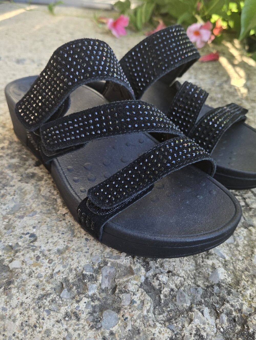 Vionic Alexis Platform Sandal Womens Sz 7 In Black